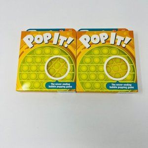 2 x NIB Chuckle & Roar Pop It Never Ending Bubble Popping Game - Yellow